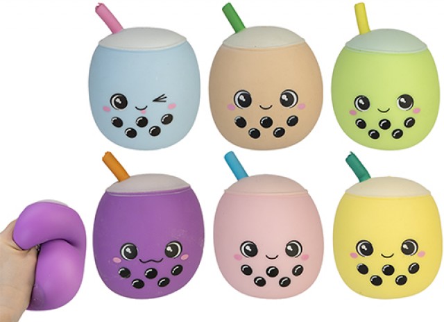 SQUISHY BUBBLE TEA 13cm In espo da 6pz 6ass…x6…x72